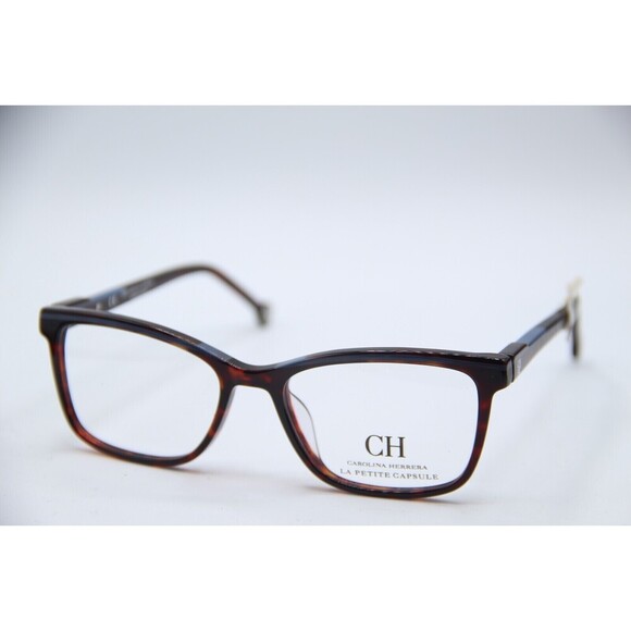 NWT Carolina Herrera VHE836K Tortoise Blue Cat Eye 51mm Eyeglasses